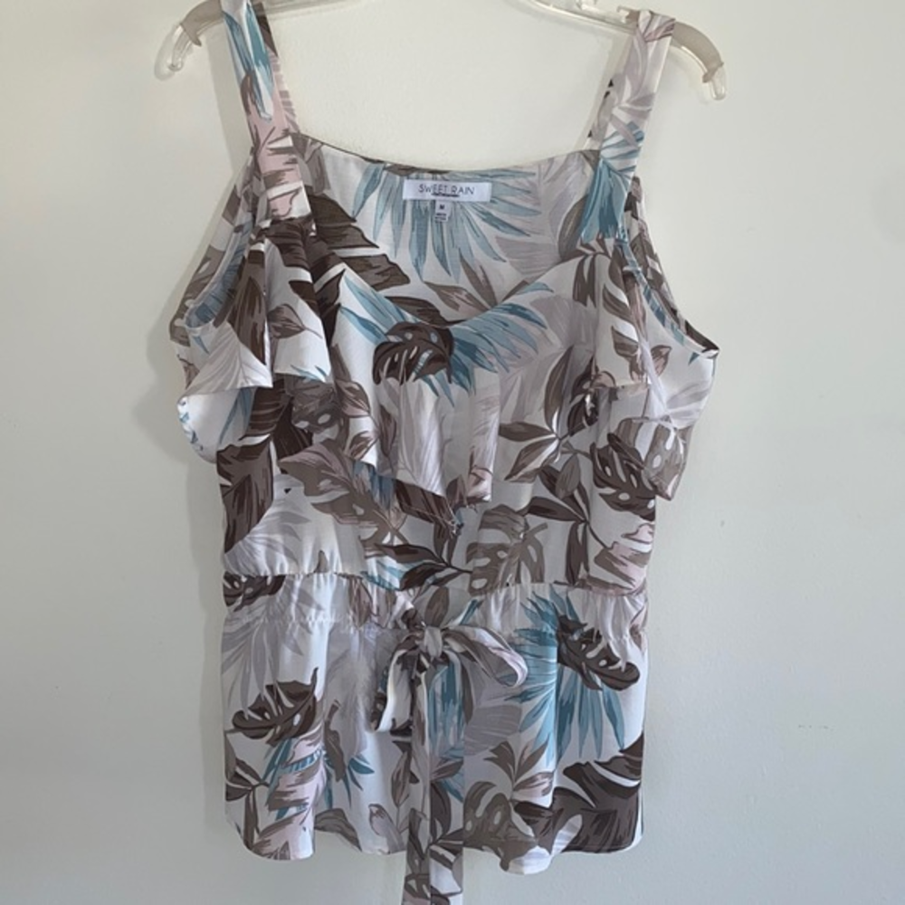 Sweet‎ Rain Tropical Blouse Size Medium